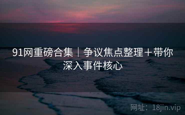 91网重磅合集｜争议焦点整理＋带你深入事件核心
